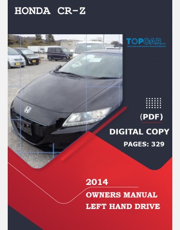 honda cr-z 2014 owners manual